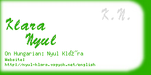 klara nyul business card